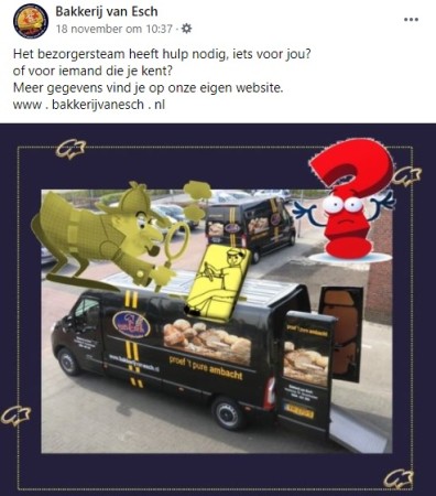 vacature 2: Bezorger - Chauffeur