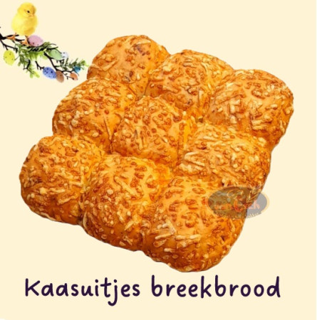 breekbroodje met kaas en uitjes